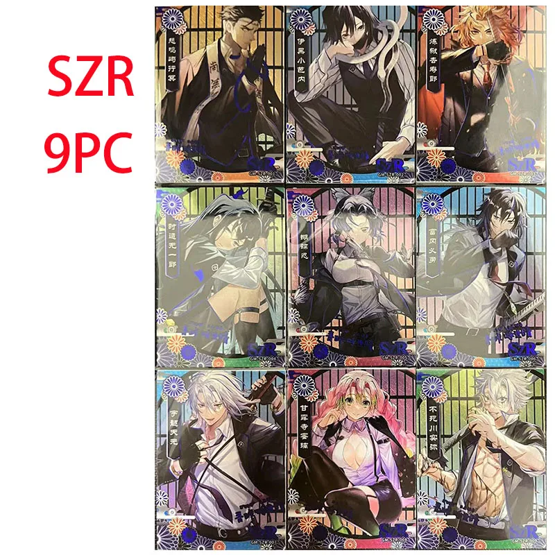 Anime Demon Slayer Rare SZR SSP GP CR Flash Card Kanroji Mitsuri Kochou Shinobu giocattoli per ragazzi carte da collezione regalo di compleanno