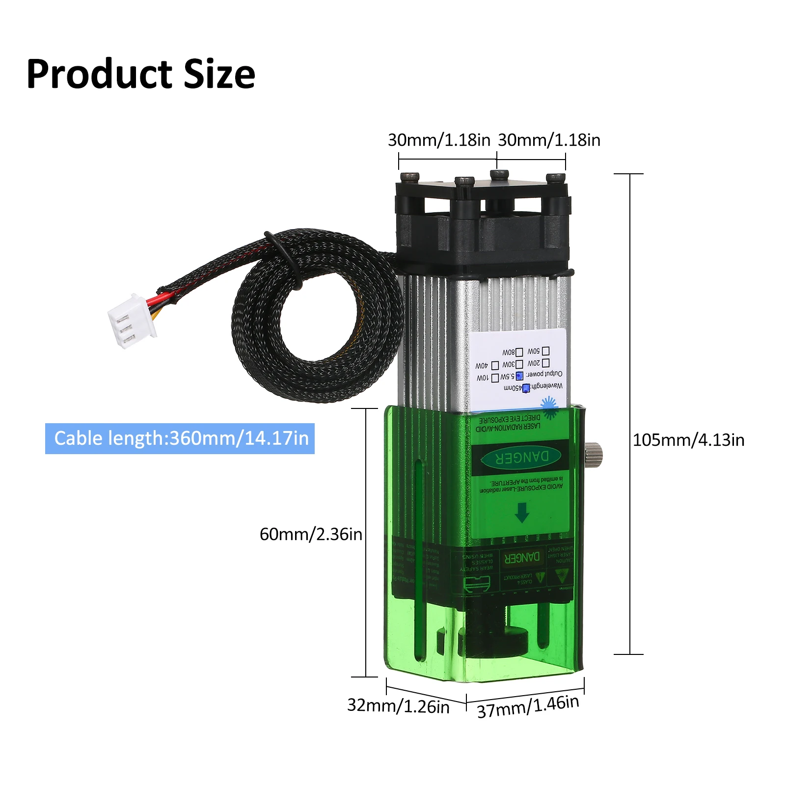 450nm Laser Module Adjustable Focal Length High Speed Laser Engraver Cutter 3D Printer for CNC Laser Cutting Machine Tools