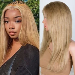 Golden Blond 30 Peruvian Straight 13*5*1 T Lace Front Human Hair Wigs For Black Women PrePlucked 100% Human Hair Remy Hair Wigs