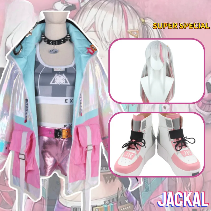 

Game NIKKE Jackal Cosplay Costume Top Pants Coat Accessories Outfits Halloween Carnival Party Suit For Adult Women