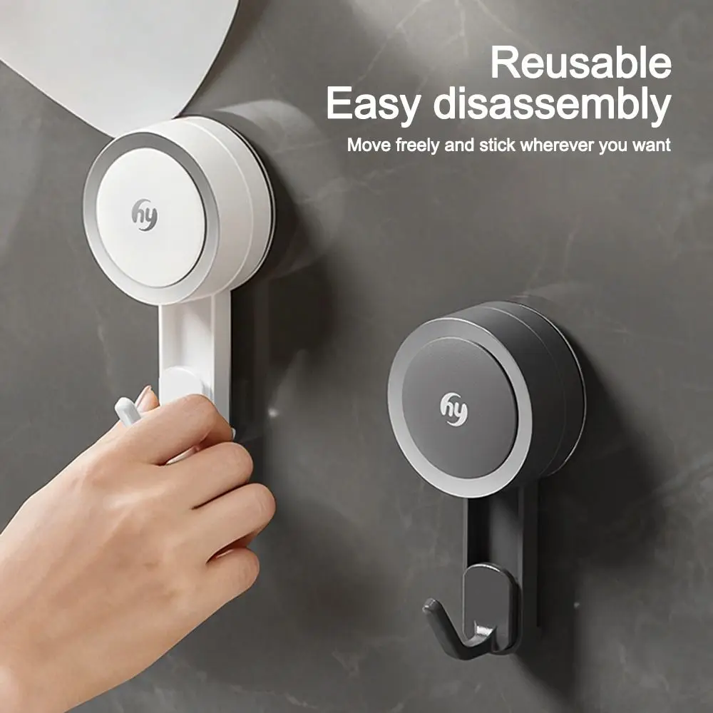 Immagine 3: Nuovi Ganci a Ventosa per Bagno, Resistenti e Senza Foratura, Appendiabiti da Parete Riutilizzabile, Gancio per Chiavi