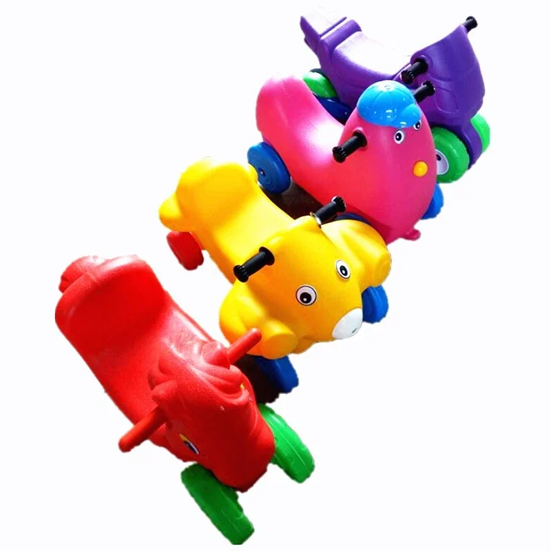 Rocker thickened double Trojan children's toys indoor and outdoor seesaw kindergarten plastic rocking horse crocodile