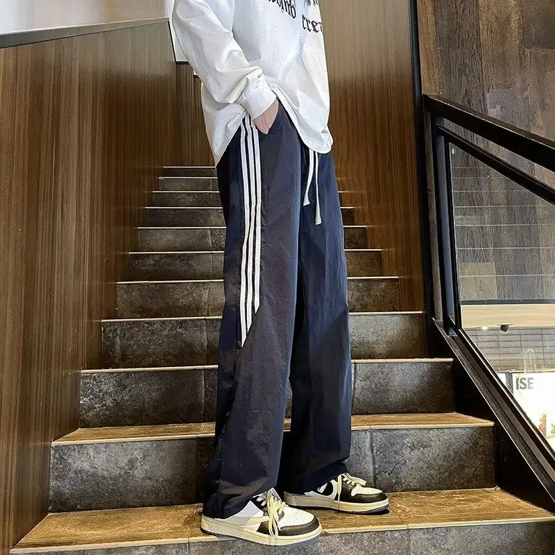 Drooping Wide-Leg Pants Men's and Women's Casual Pants Summer Autumn High Street American Youth Ins Fashion Sports Trousers