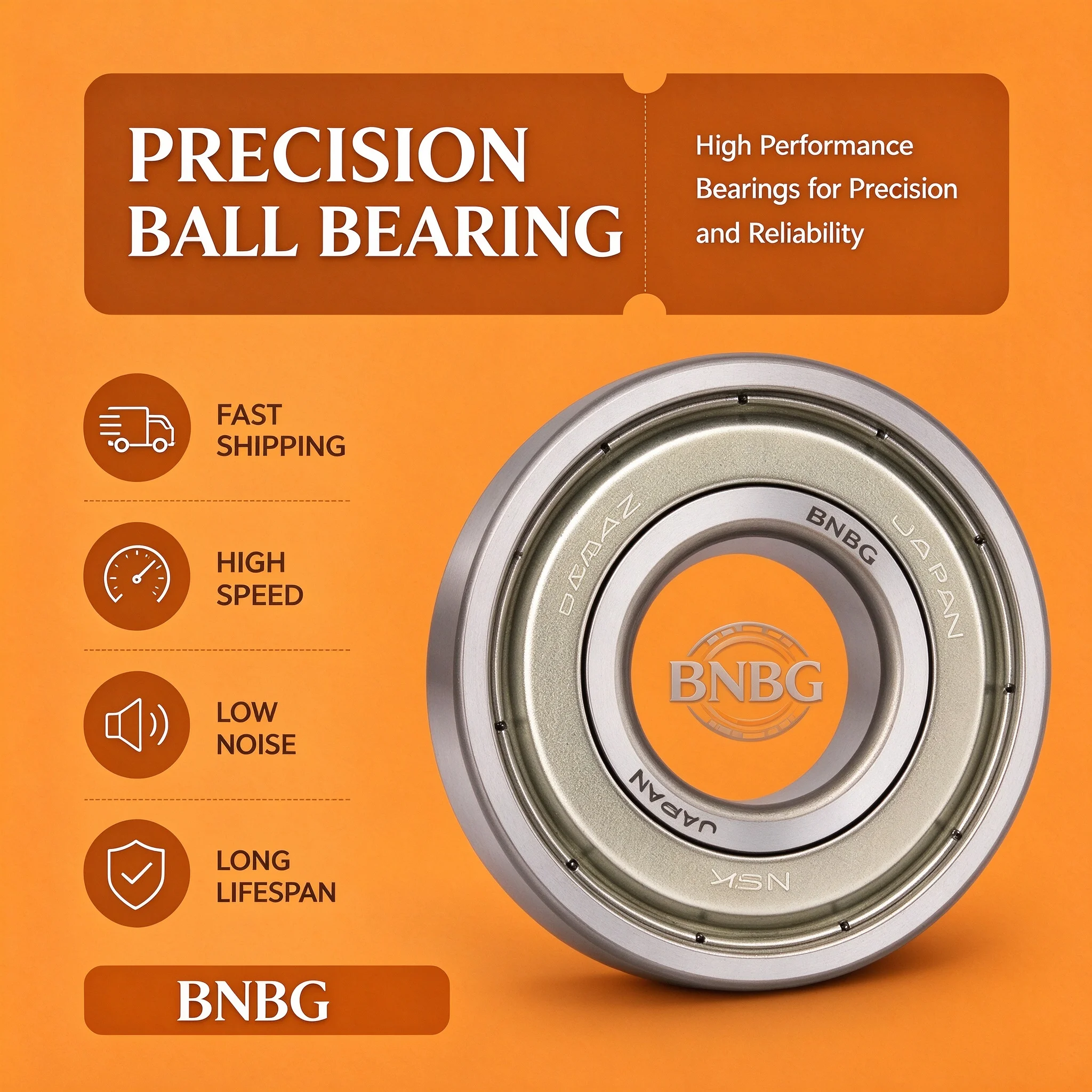 NSK Deep Groove Ball Bearing ZZ DDU VV 6312 6313 6314 6315 6316 6317 Motor Bearing Electric Motor Bearing Industrial Bearing