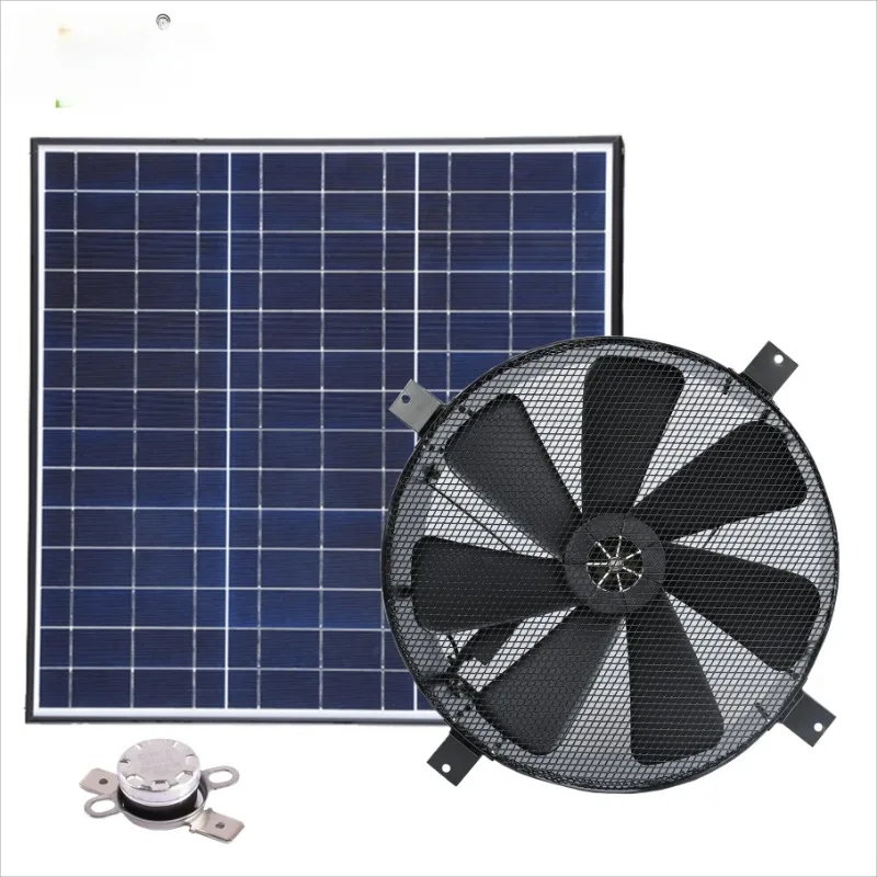 Air Conditioning Vent Kits Wall Window Mounted Solar Panel Powered Hot Air Exhaust Fan Cooler Extractor Ventilation Tools