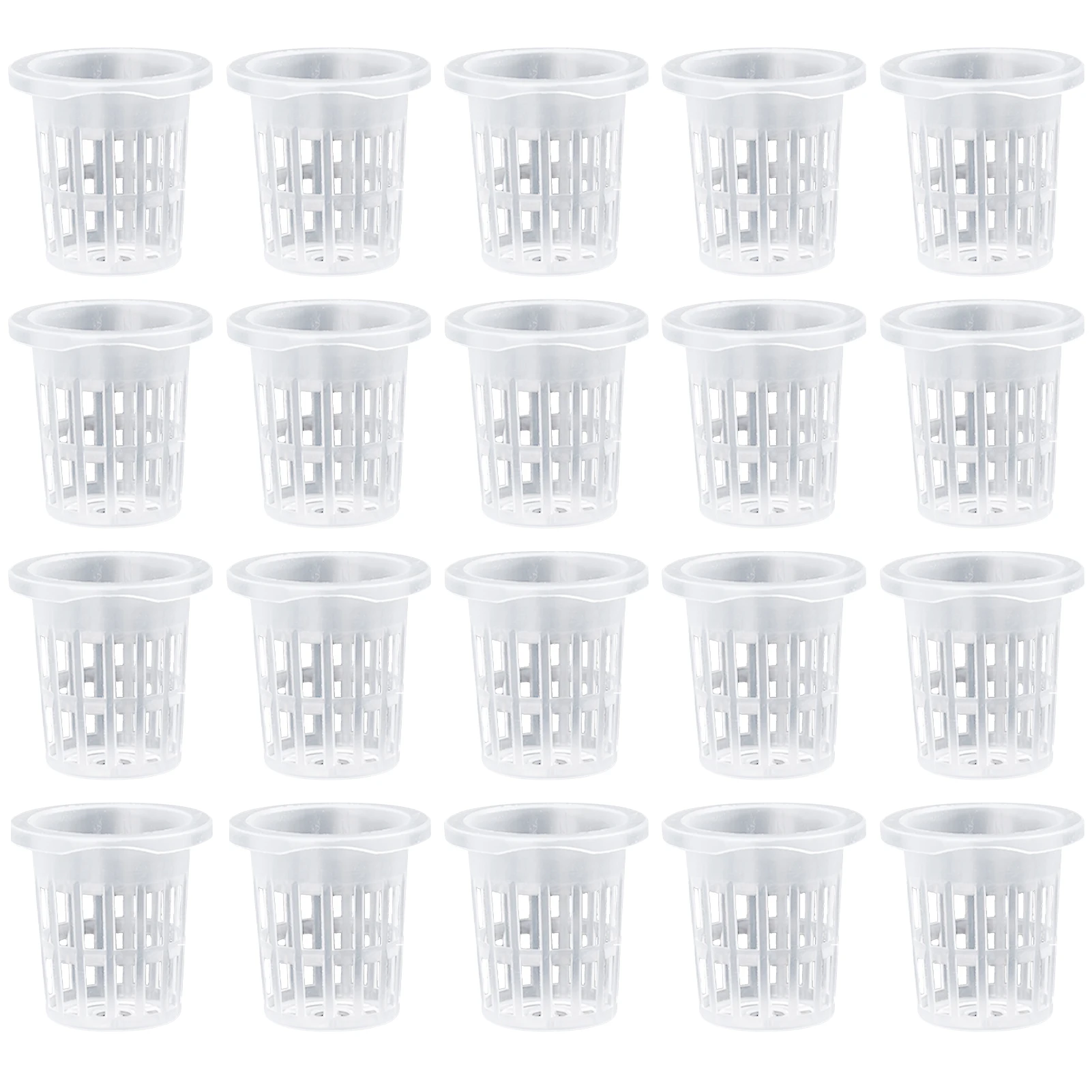 20pcs Mesh Pot Aeroponic For Hydroponics Plant Grow Wide Lip Net Cup Soilless Culture Round Nursery Basket Slotted Vegetables