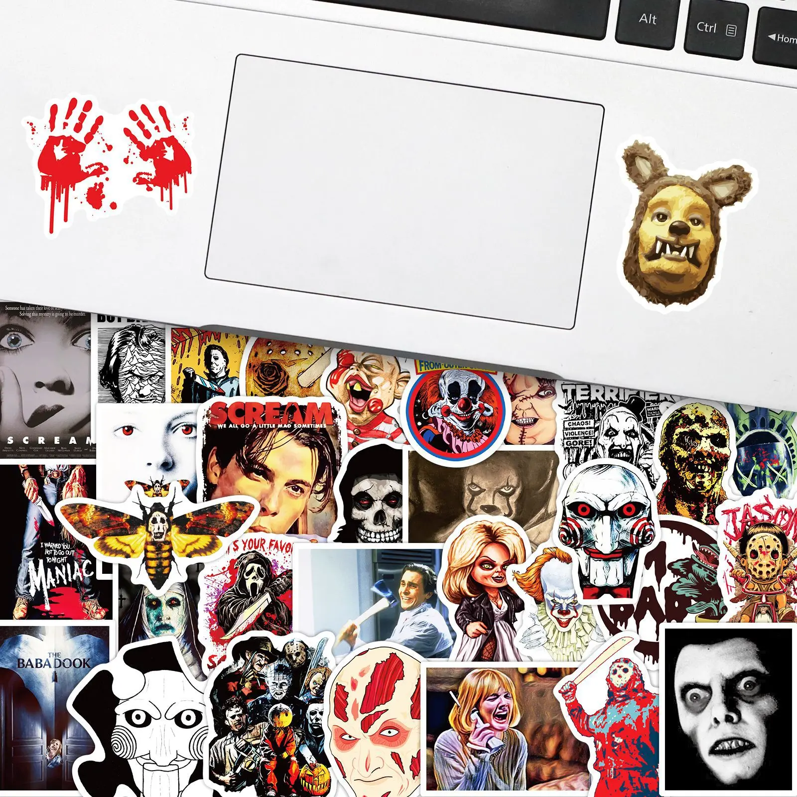 10/25/50pcs Mixed Horror Movie Characters Graffiti Stickers for DIY Decor Laptop Notebook Skateboard Helmet Phone Guitar