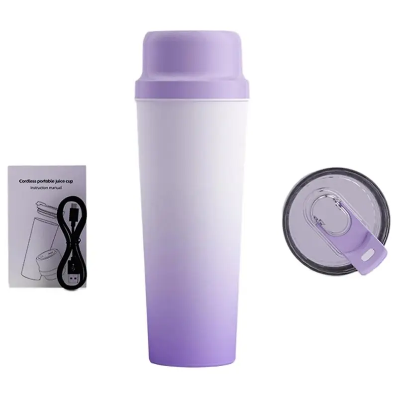 

Stainless Steel Wireless Portable Blender 650Ml USB Rechargeable Juicer 20 Blades Orange Juice Mixer Crushed Ice B-A54Q