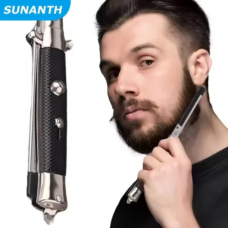 

2026 Складная пружинная расческа-бабочка для американских причесок, портативная дорожная, большая, автоматическая, для затылка, карманная