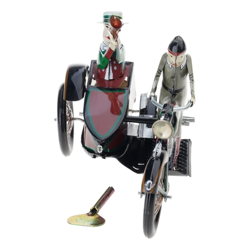 54da-古典的なブリキの男性三輪車のおもちゃ家庭やコーヒー-ショップのディスプレイに最適