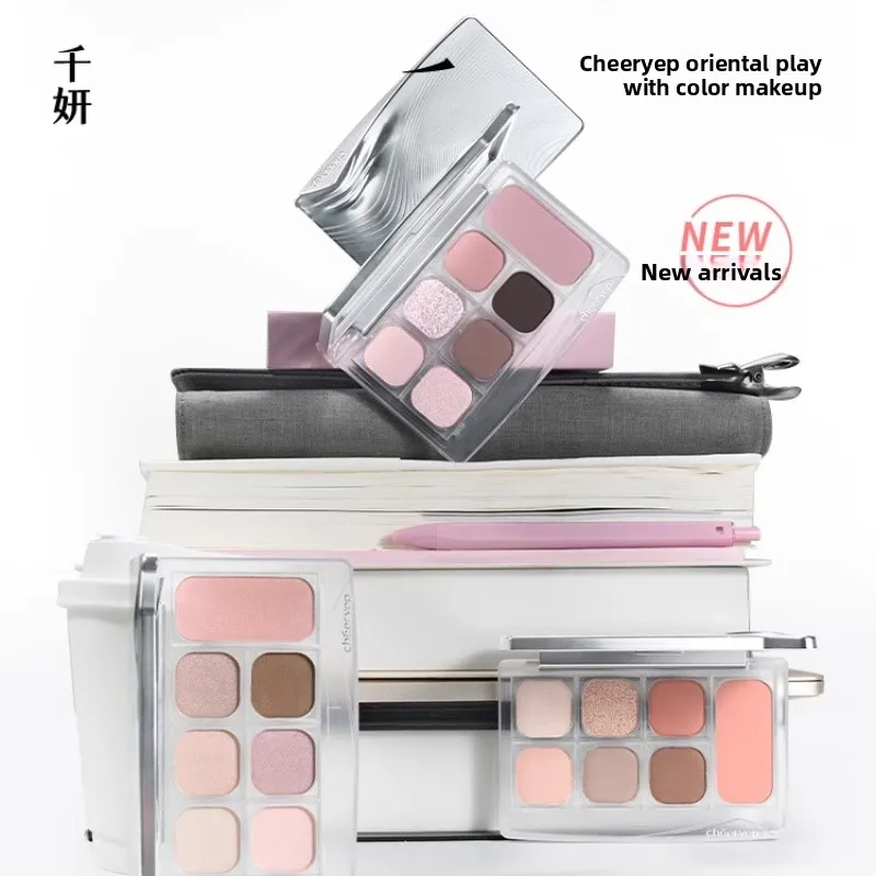 

Qianyan Cheeryep Eyeshadow Palette Blush Multi-purpose Matte Satin Shimmer Face Makeup Cosmetics