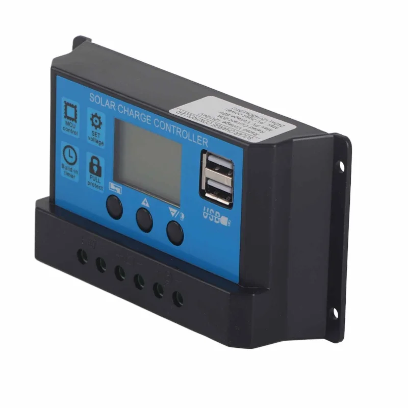 20A 12V 24V 2-Way MOS Solar Charge Controller PWM 3 Stage Battery Regulator Solar Panel Controller