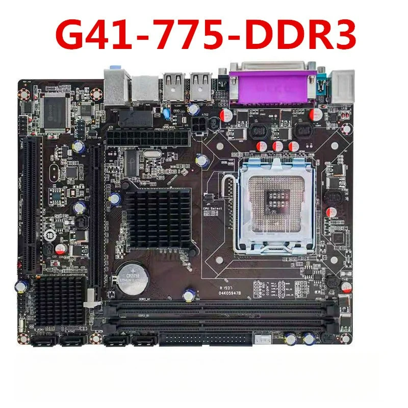 

New G41G31LGA775-pin desktop computer main board DDR3 interface 9-pin COM24-pin printing parallel port