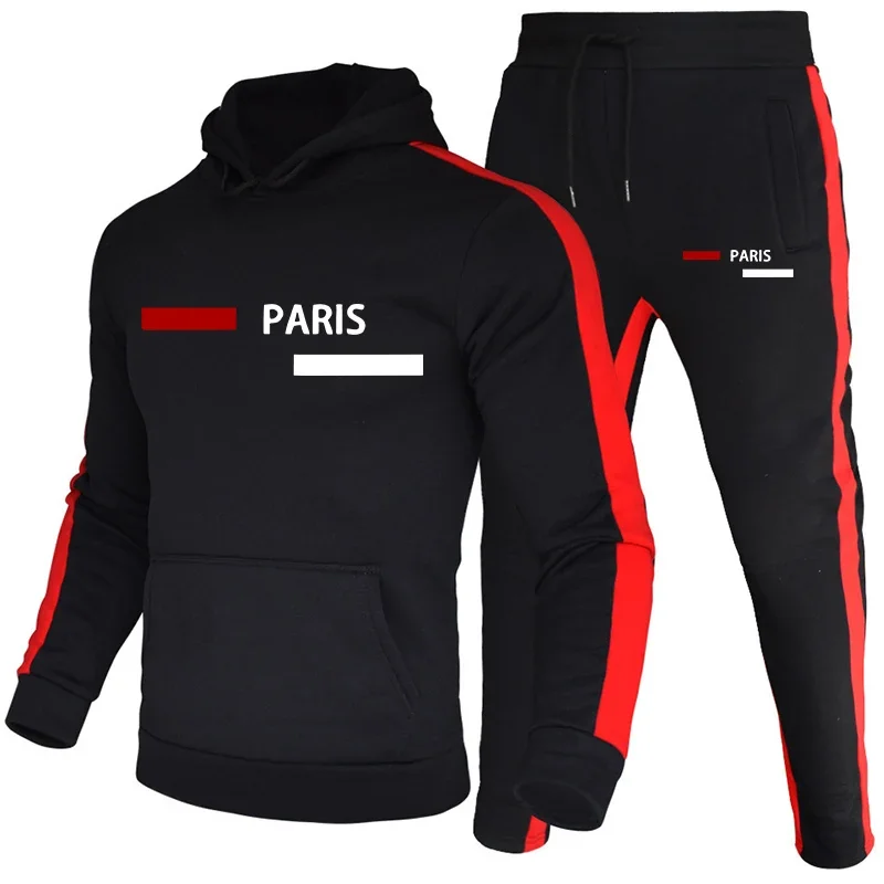

Quality Simplicity Fashion Hot Sale Men Two Piece Men's Tracksuit Autumn Winter Casual Outdoors Sport Men Hoodie Comfort Jogging
