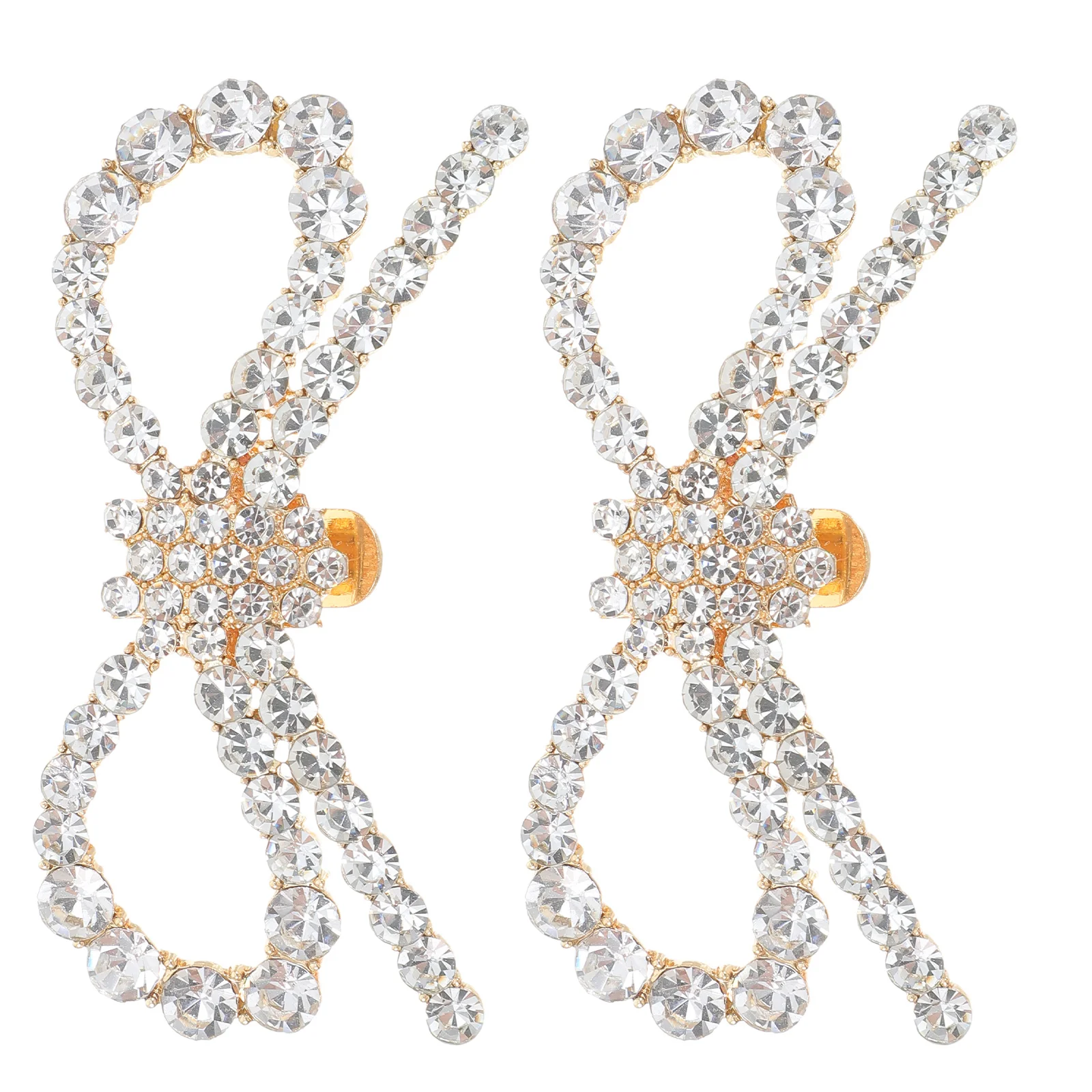 

Wedding Shoe Buckle Bowknot Rhinestone Clip Charms Bows High Heel Bridal Shoes for Heels Alloy Bride