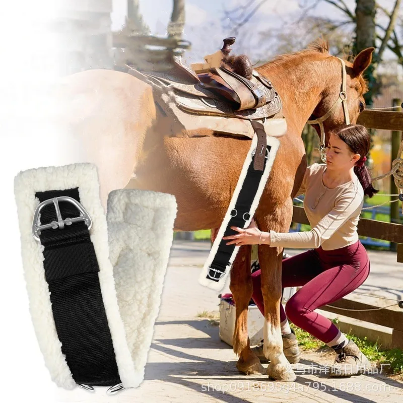 Horse Girth with Stainless Steel Buckle, Breathable Back Cinch, Equestrian Tack, Prevents Belly Injuries, Riding Accessories