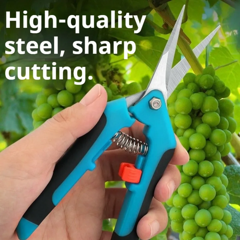 

Stainless Steel Garden Floral Scissors Flower Arranging Grape Picking Pruning Shears Potted Plant Trimming Gardening Tool