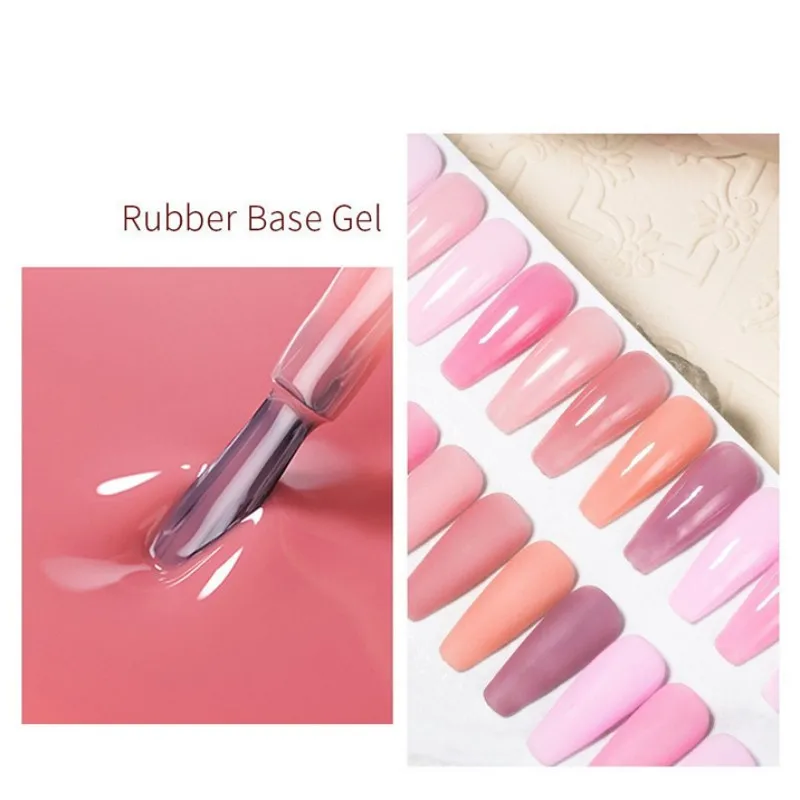 15ml Nude Color Rubber Base Coat Non-Toxic Resin Rubber Base Gel Polish Color