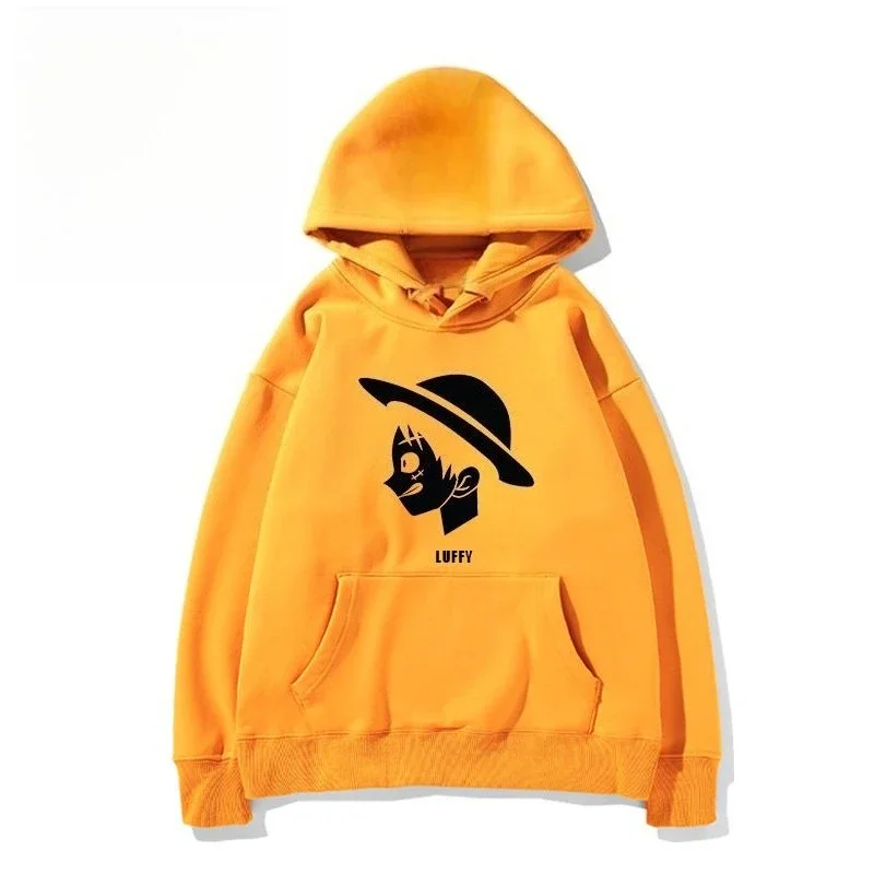 

ONE PIECE Luffy Animation Two-dimensional Printing Hooded Sweater for Men Women Autumn and Winter Loose Couple Put on Clothes