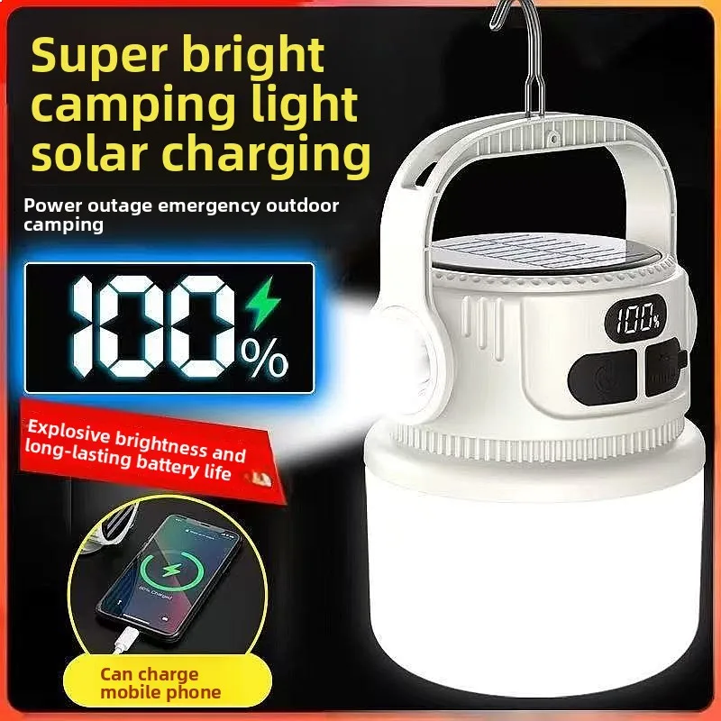 

Solar Camping Lantern Multifunctional USB Rechargeable Outdoor Remote Control Tent Light