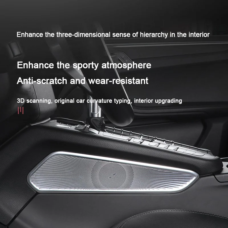 Fit For Porsche Macan 2014-2023 Car Center Control Speaker Audio Sound Loudspeaker Decoration Panel Cover Trim Silver Interior ﻿