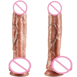 Realistic Dildo Huge Penis Soft Silicone Big Fake Dick Anal Butt Plug Females Masturbation Adult Supplies Sex Toy for Women