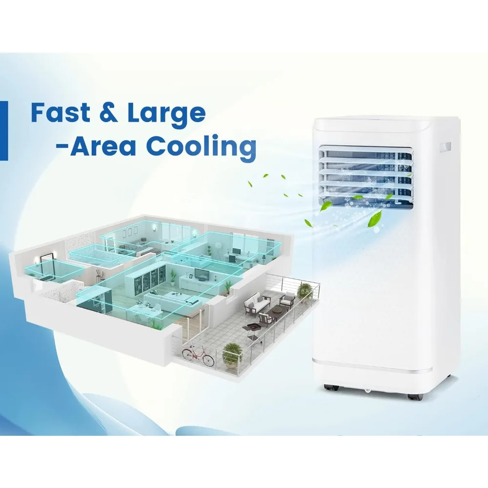 Portable Air Conditioner, Personal Unit with Dehumidifier & Fan Mode, Sleep Mode Remote Control, Cool Rooms