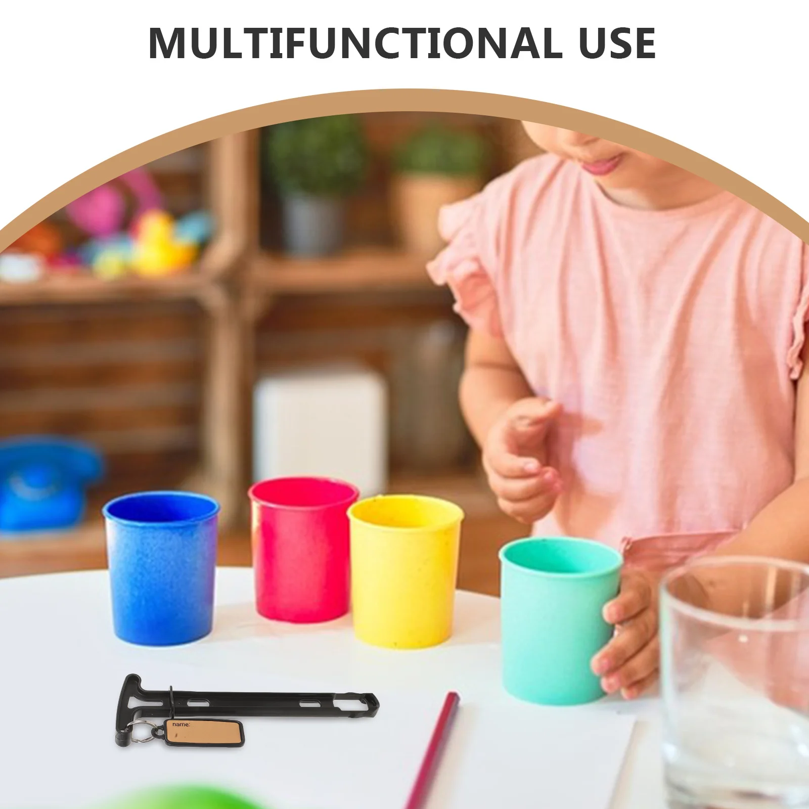 Sturdy Lifting Handle Stacking Cup Game Supplies Practical Pull Rod Reusable Handles Multifunctional Accessory