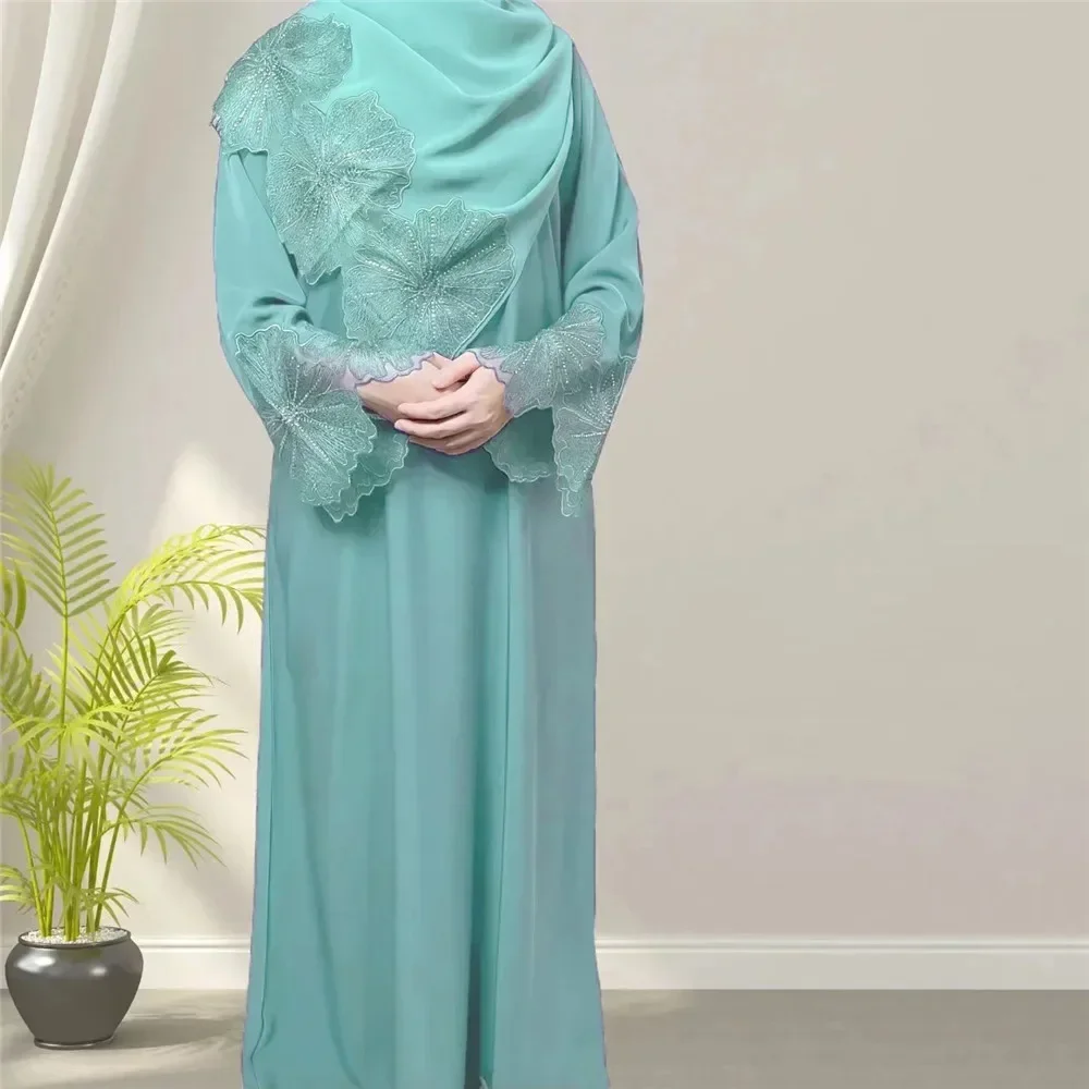 Eid Djellaba Ramadan Borduren Hijab Jurk Abaya Moslim Jurk Marokkaanse Kaftan Turkse Islam Kaftan Gewaad Marokko Abaya Jalabiya
