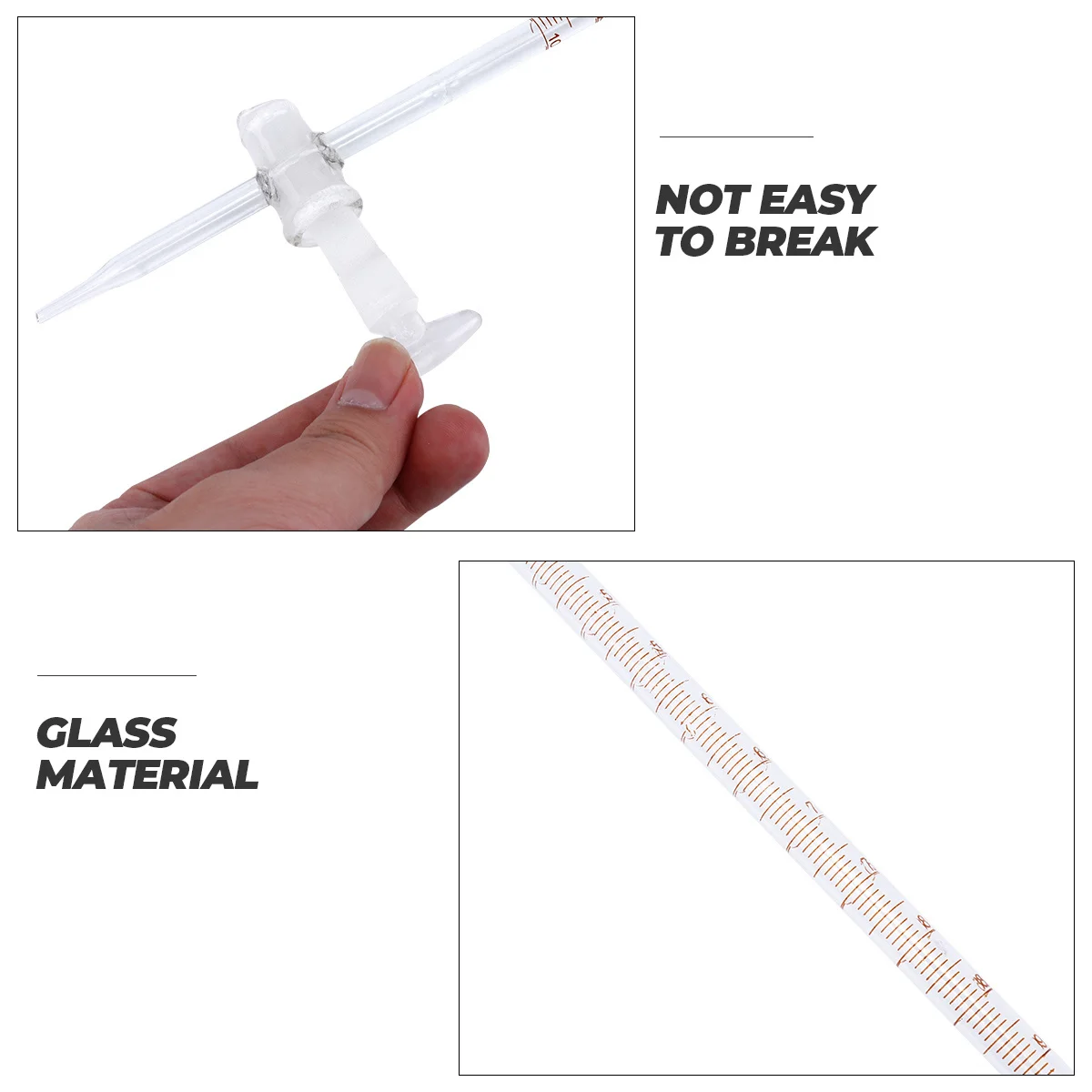 

1Pcs Junior High School Lab Strong Durability Clear Glass Chemistry Experiment Tool Student Learning Aid