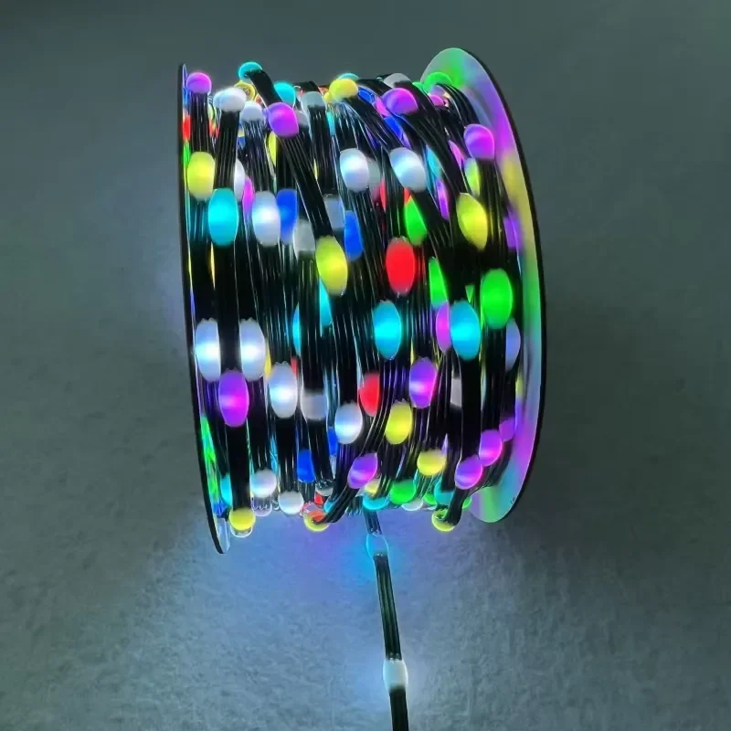 for E-top DC12V 3Pin 1000LEDS WS2811 RGBIC LED Pebble Fairy Seed Pixel String Light IP68 Waterproof Christmas Holiday Lights