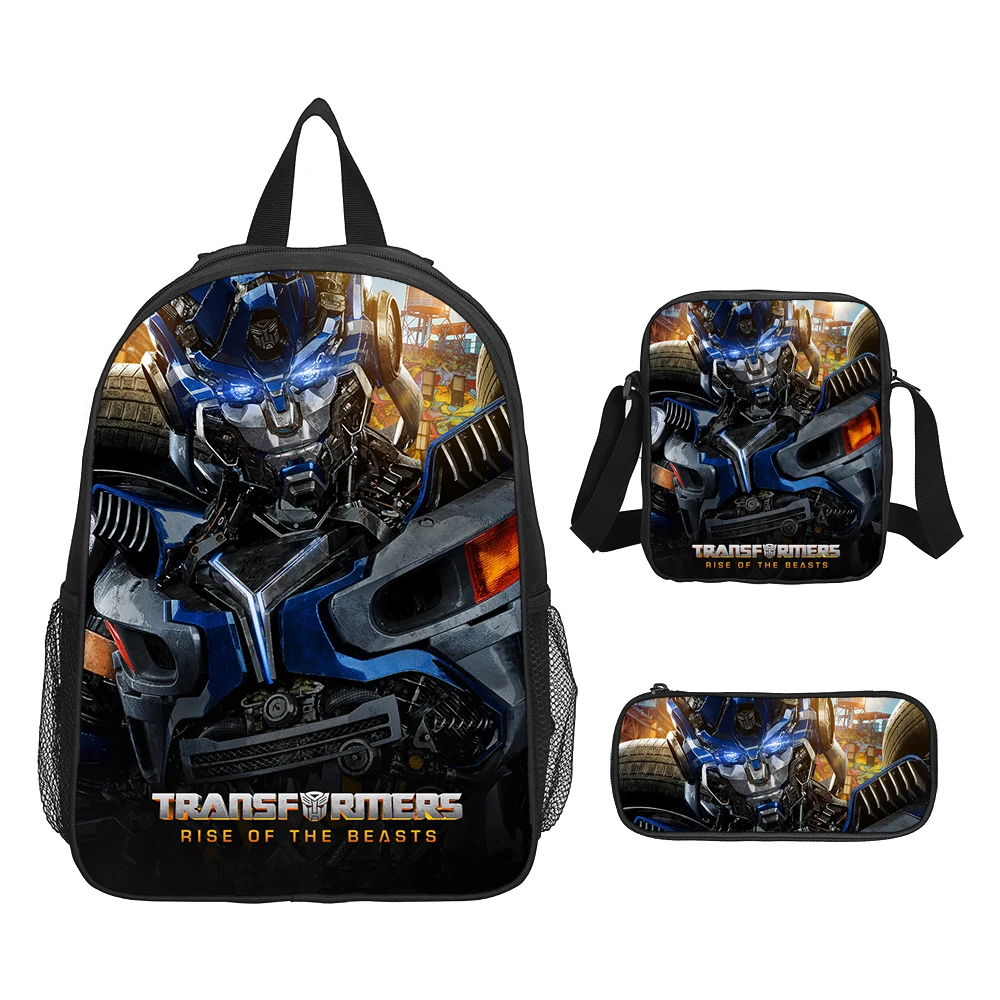 3 pcs Set Transformers Child Backpack,Shoulder Bags, Pencil Bags, Light Weight School Backpack, Bags for Boys Girls Best Gift