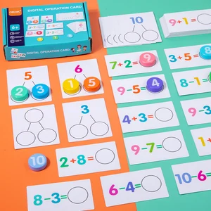 Matemáticas para niños Matemáticas Ayudas para la enseñanza de la educación temprana, coincidencia de cognición numérica, aprendizaje de operaciones matemáticas, juguetes educativos 8 mejores ventas Cubo Ghost - №6