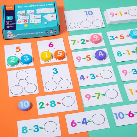 Children's math early education teaching aids, number cognition matching, mathematical operations learning, educational toys