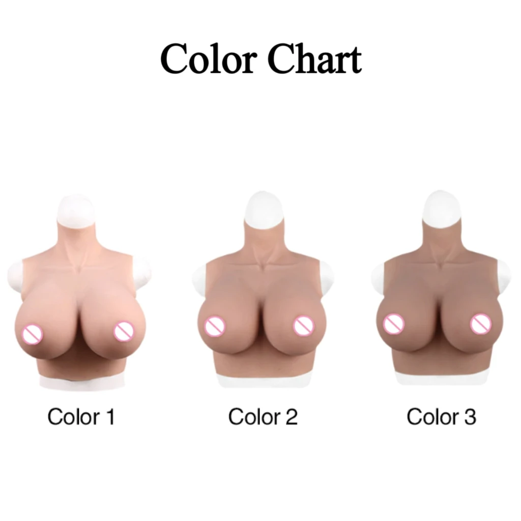 ثدي مزيف واقعي على شكل حرف H أشكال ثدي من السيليكون ثدي اصطناعي ضخم لصدر كروسدرسر متخنث سحب الملكة التأثيري #5