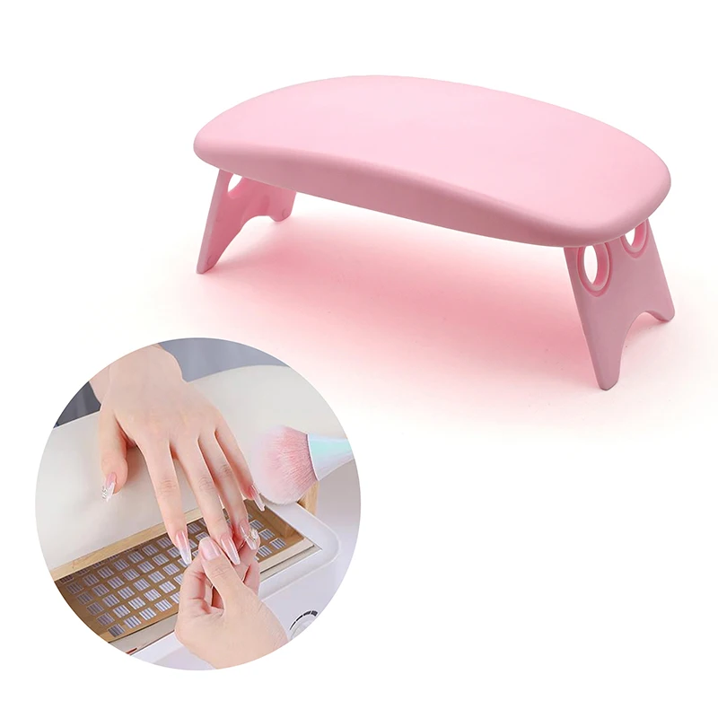 Folding Nail Hand Manicure Rest Arm Stand Pillow Cushion Holder Table Desk Armrest Sponge Support Mat Polish Tool Practice Salon