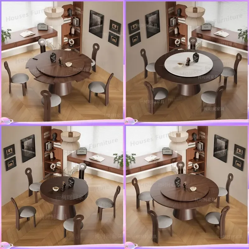 Round Shoe Cabinet Solid Wood Storage Organizer Rotating Retractable Entryway Furniture French Retro Folding Shoe Rack Small