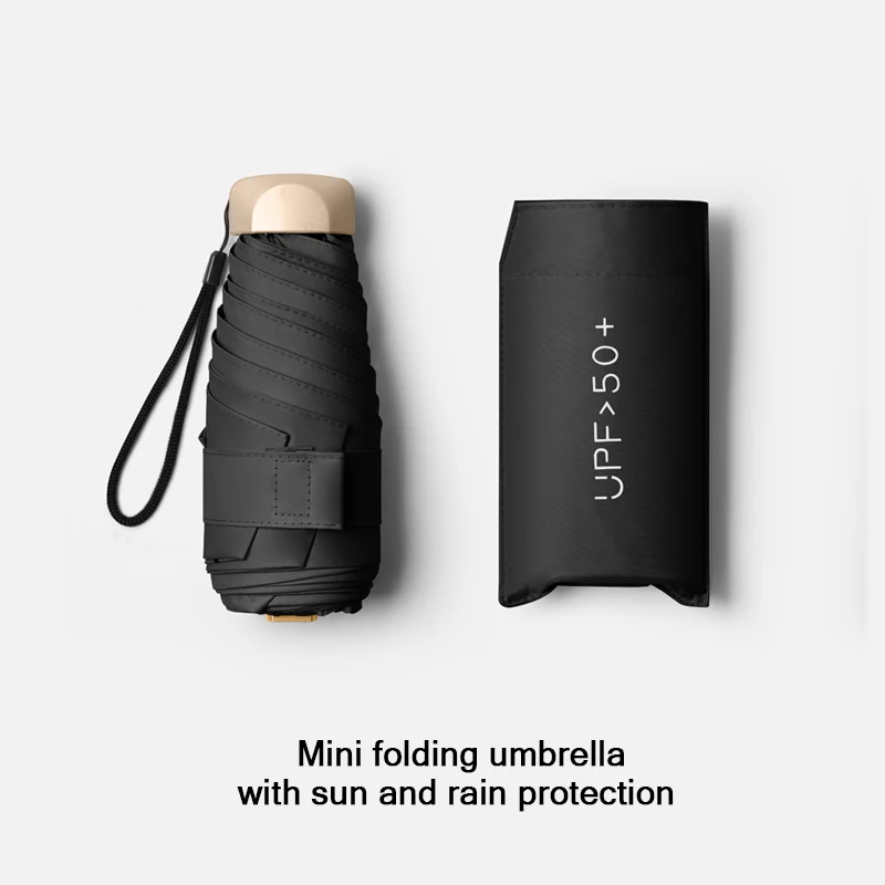 Mini Sunumbrella pocket Umbrella Vinyl folding UV protection sunshade pocket umbrella Capsule umbrella01