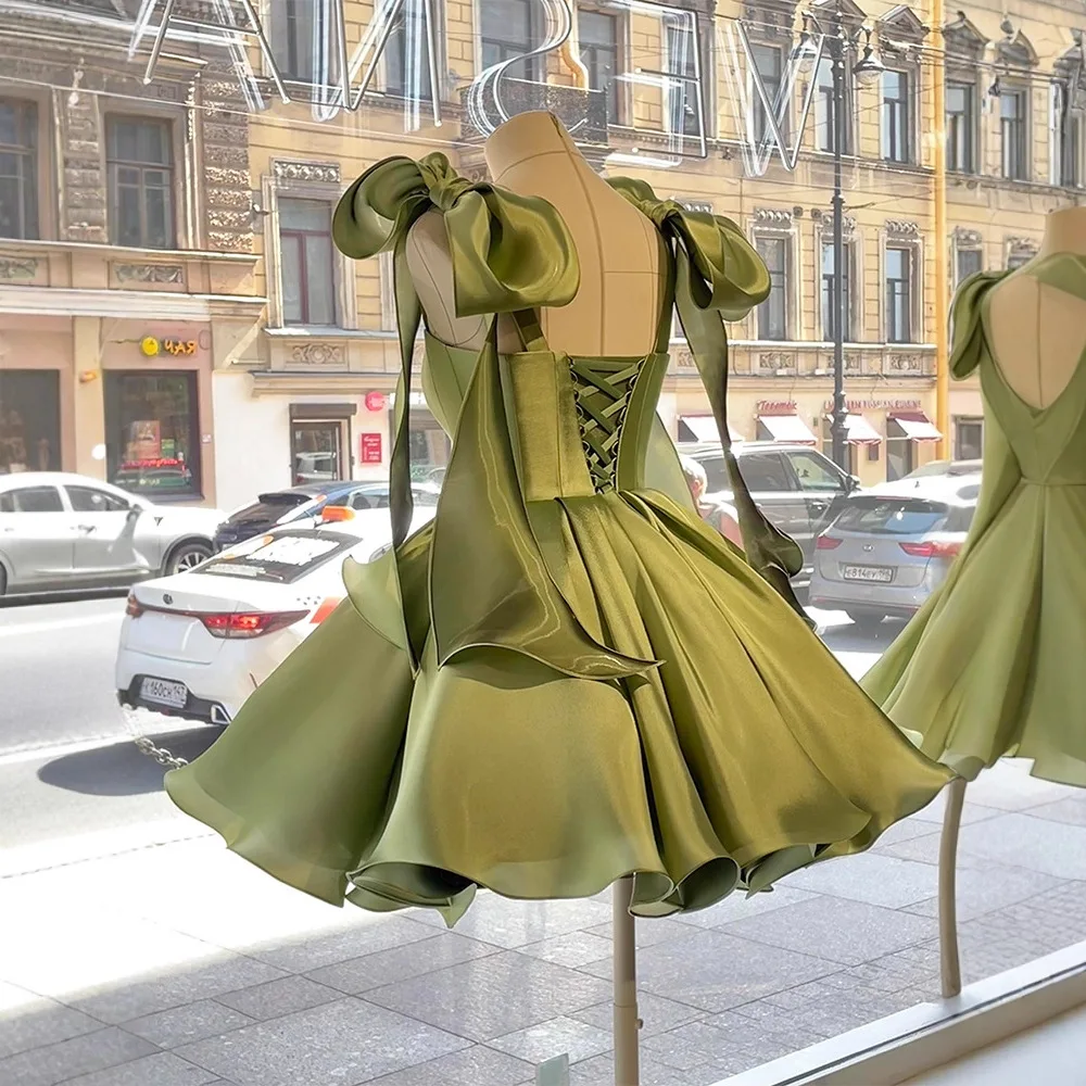 

Short Dress Women Gown Dresses A Line Vestidos Y2k Streetwear Elegant Backless Sleeveless Bow Tight Waist Party Night Work 2026
