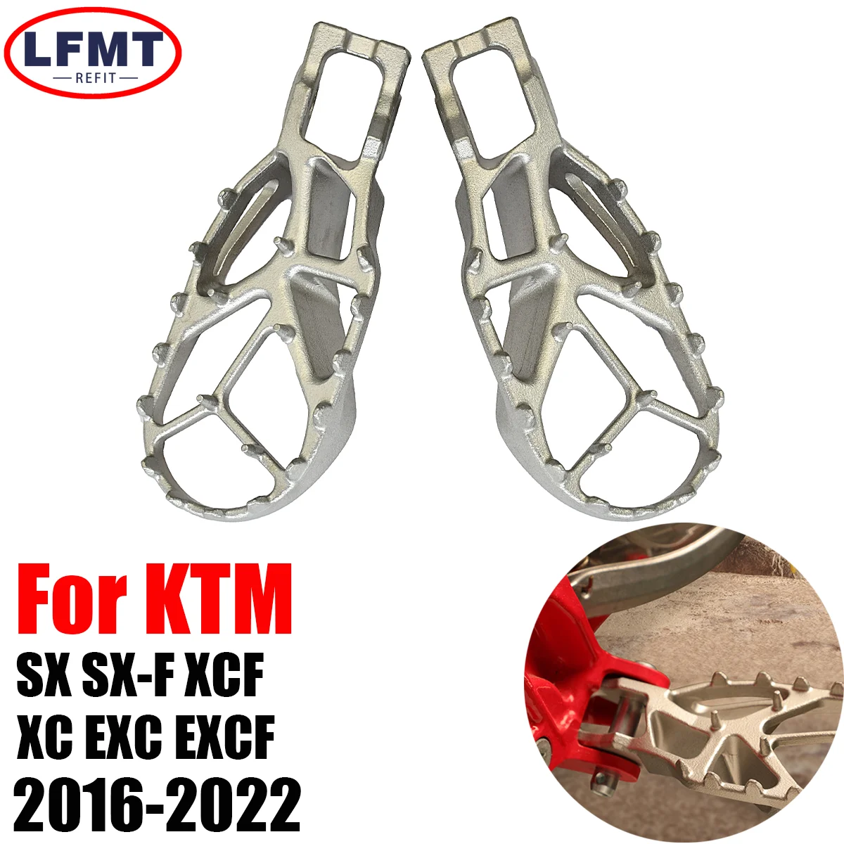 For KTM SX SXF XCF EXCF HUSQVARNA GASGAS FC FE TE ECF MCF 2016-2023 Motorcycle Front Footrest Pedal Foot Pegs Footpeg Foot Rests