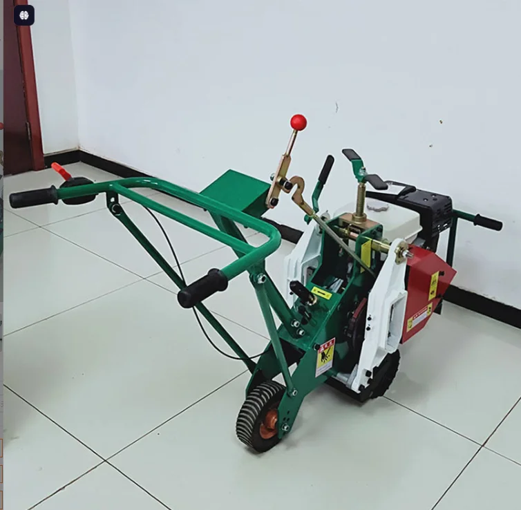 Industrial Grade Petrol Gas Lawn Grass Cutting Machine Single Cylinder 4-Stroke Telescopic Handle 1500cc Steel Chassis Sod Grass