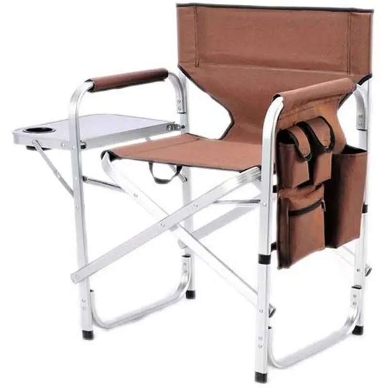 Multi-functional Big Lightweight Foldable Metal director chair for camping hiking BBQ picnics or any outdoor event makeup a