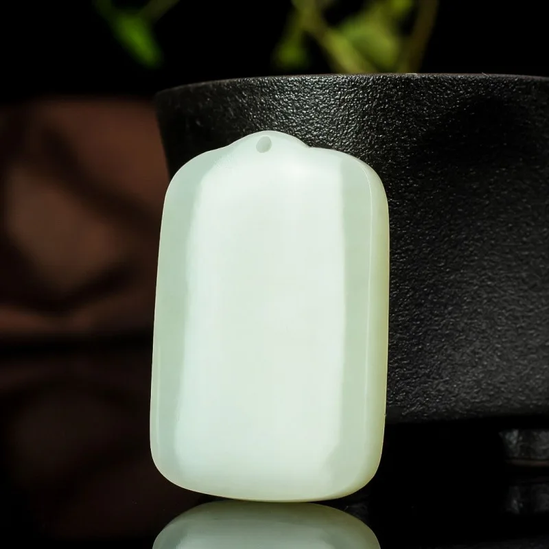 Natural Hetian Jade No Worries - Fashionable Elegant Handmade Pendant Men And Women