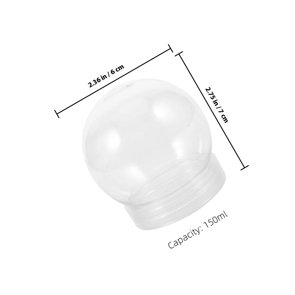 15 قطعة من قطع غيار كرة الثلج البلاستيكية DIY Craft Holiday Winter Snow Globe Kit لوازم كرة الثلج على شكل كرة ثلج #5