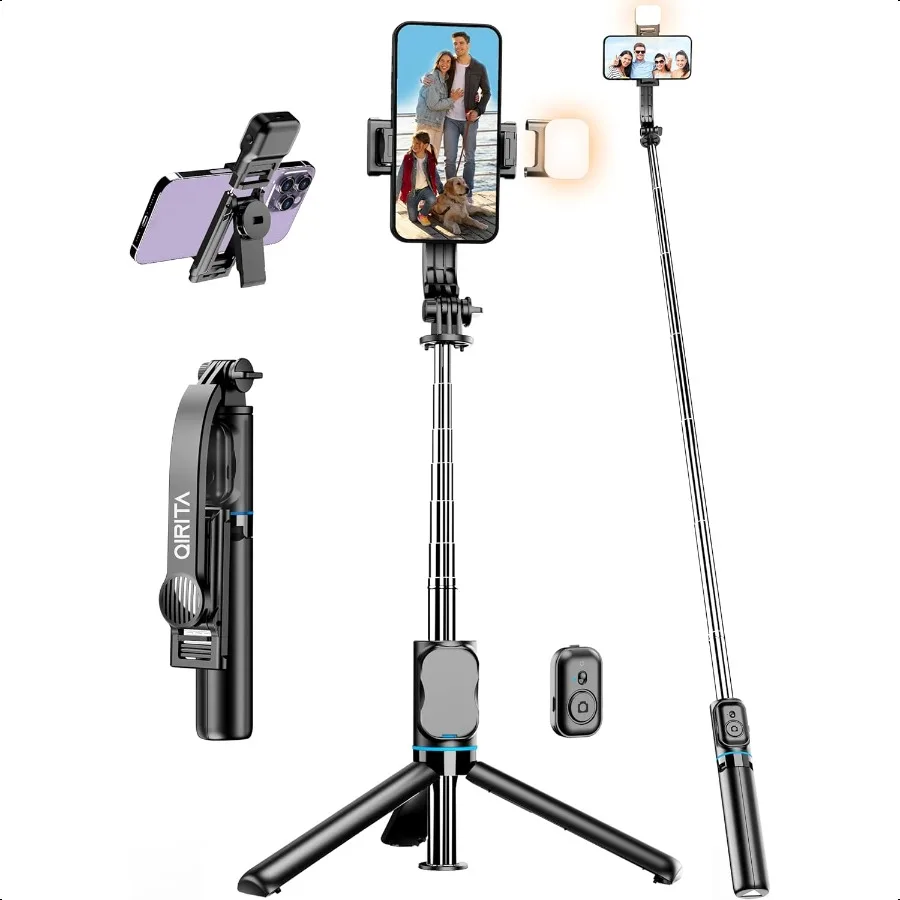 

42 Selfie Stick Tripod with Fill Light Extendable Phone Tripod Stand Allin1 Selfie Stick Travel Tripod with Detachable Remote P