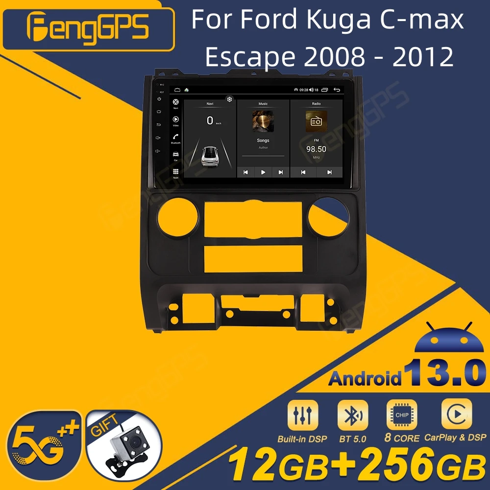 For Ford Kuga C-max Escape 2008 - 2012 Android Car Radio 2Din Stereo Receiver Autoradio Multimedia Player GPS Navi Head Unit