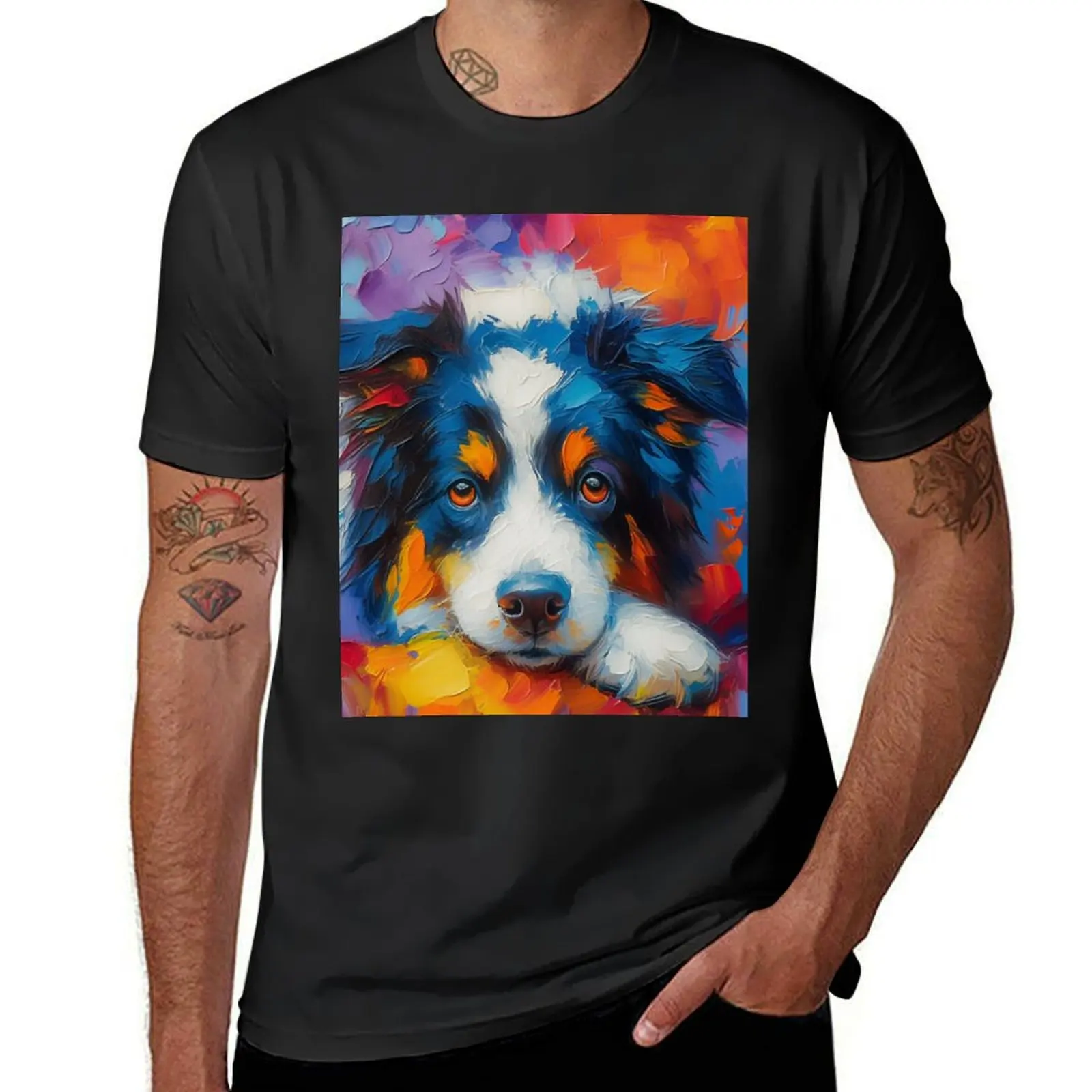 The Border Collie Story T-shirt sublime animal prinfor boys designer t shirt men