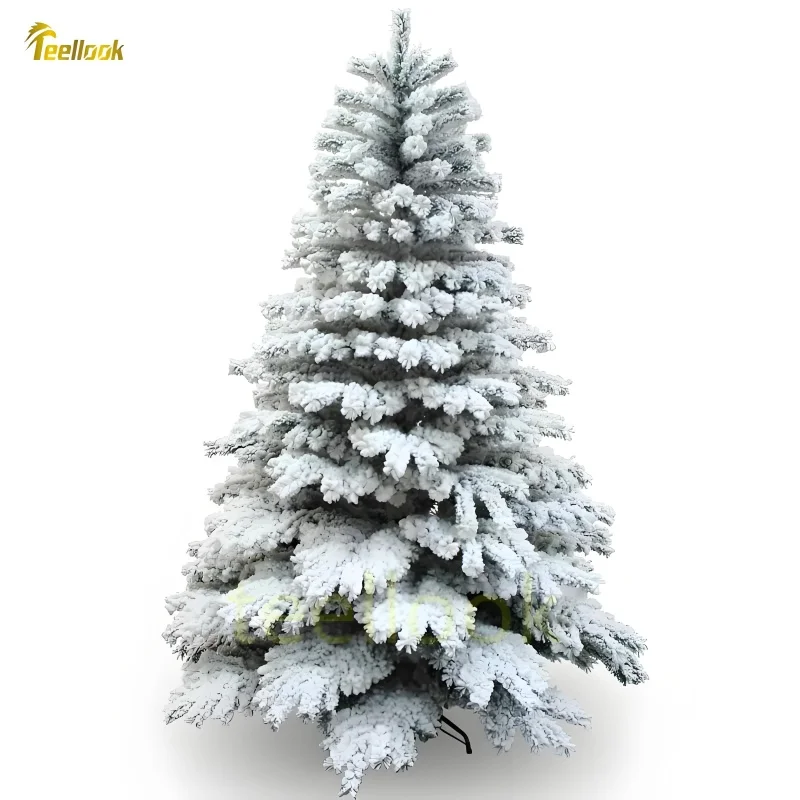 

Teellook 1.2m/5.0m snowflake flocking encryption Christmas tree Christmas home shopping mall decoration