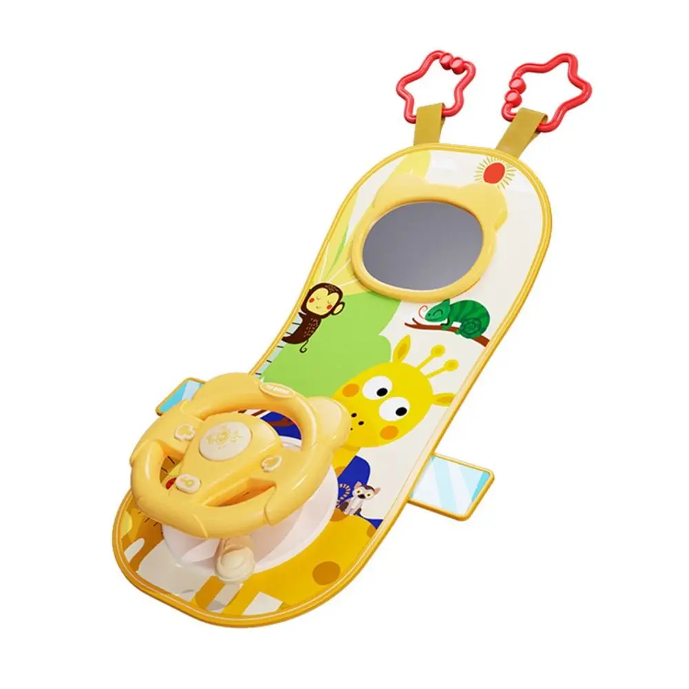 Jouet de siège de voiture de Simulation de volant de volant avec miroir avec jouet de volant musical de Simulation de lumière
