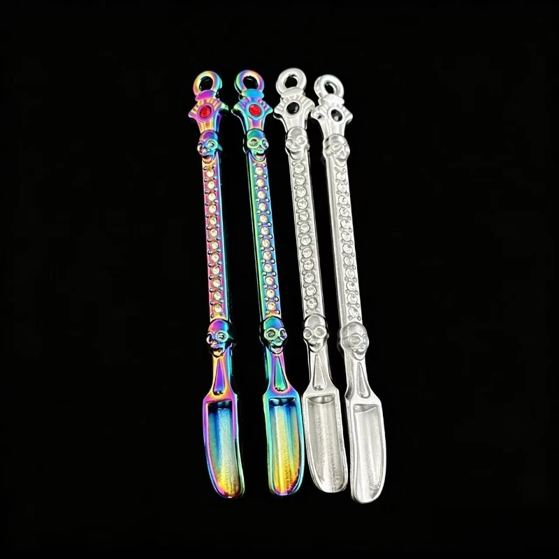 4PCS 8PCS High Quality Snuff spoon Metal Portable Seasoning Spoon Aluminum Alloy Pipe Scoop Snuff bottle Accessories men women image 4